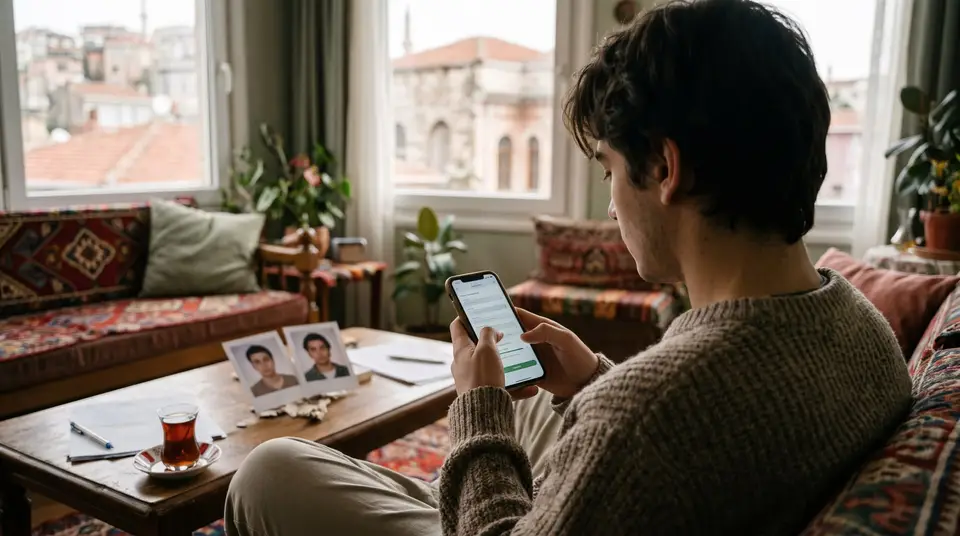 Telefondan oyuncu başvuru formu dolduran genç